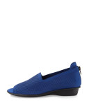 Eadan Open-Toe Demi-Wedge Sandal, Bluette