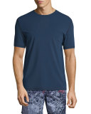 Short-Sleeve Microfiber Rashguard, Navy
