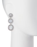 Deco Flower Drop Earrings, Black