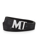 M-Buckle Monogram Belt, Black