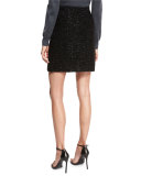 Couture Lurex® Tweed Skirt, Black