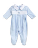 Fly Away Collared Pima Footie Pajamas, Blue, Size Newborn-9 Months