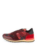 Men's Rockrunner Camo-Print Sneaker, Red 