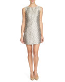 Sleeveless Jacquard Shift Dress