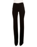 Serge Mid-Rise Slim-Leg Pants, Black
