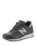 Age of Exploration Bespoke Leather Sneaker, Black/Silver
