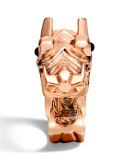 Men's Bronze Naga Dragon Head Ring, Size 10