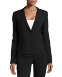 Alma One-Button Jacket, Black