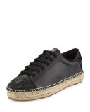 Joslyn Cap-Toe Espadrille Sneaker, Black