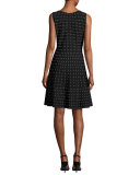 Stardust Twirl Dress, Multi Black, Petite
