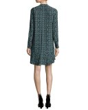 Massey Tile-Print Shirtdress, Pompidou
