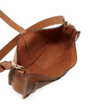 Unlined Leather Feed Bag, Almond