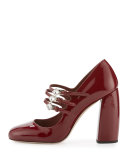 Patent Mary Jane 105mm Pump, Porpora