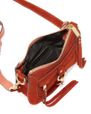 Dog Clip Suede Saddle Bag, Baked Clay