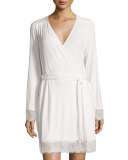 Cheyene Long-Sleeve Robe, Moon Ivory