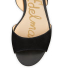 Serene Suede Lace-Up Sandal, Black