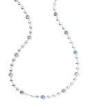 Silver Rock Candy Multi-Stone Necklace in Blue Topaz, 40"
