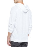 Slub Cotton Pullover Hoodie, White