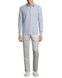 Zack Check Long-Sleeve Sport Shirt, Multi