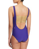 Mokiki Reversible Low-Back One-Piece Swimsuit