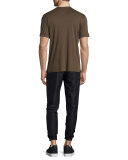 Short-Sleeve Henley Shirt, Dark Olive