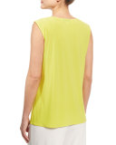 Sleeveless Long Tank, Yellow 