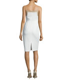 Sleeveless Sheath Dress w/ Contrast Piping