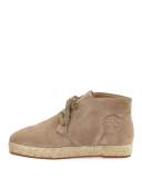 Rios Lace-Up Espadrille Bootie, Gray