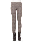 Turtle-Print Skinny Pants, Elephant
