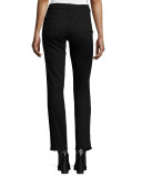 Amelia Mid-Rise Straight-Leg Jeans, Vanity