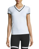Net Gains High-Performance V-Neck Tee, White