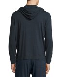 Jersey Front-Zip Hoodie, Charcoal