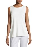 Ballet-Neck Tank, White