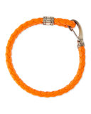 Classic Chain Men's Hook-Station Bracelet, Orange 