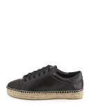 Joslyn Cap-Toe Espadrille Sneaker, Black
