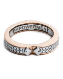 #She'sBrilliant Empowerment 18K Rose Gold Diamond Ring, Size 7