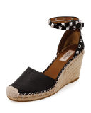 Rockstud Double Espadrille Wedge Pump