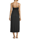 V-Neck Long Gown, Black
