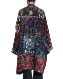 Long-Sleeve Blanket Coat, Multi Colors