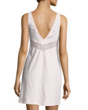 Sonia Lace-Inset Chemise, Pink Lilly