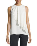 Elmali Classic Georgette Ruffle Top