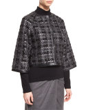 Woven Leather & Flannel Jacket, Flannel