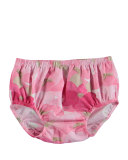 Cap-Sleeve Floral Poplin Dress, Pink, Size 3-36 Months