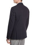 R-Line Seersucker Two-Button Sport Coat, Navy