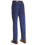 Parker Gabardine Wool Trousers, Navy