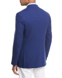 Sanita Super 170s Wool Two-Button Sport Jacket, Blue