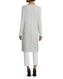 Linear Knit Maxi Cardigan