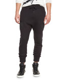Channel-Stitch Bomber Jacket, Black