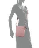 Courier Leather Crossbody Bag, Pink