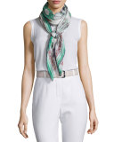Srinagar Maxi-Carre Soffio Printed Scarf